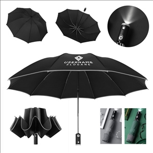Automatic Reverse Umbrella with LED Handle